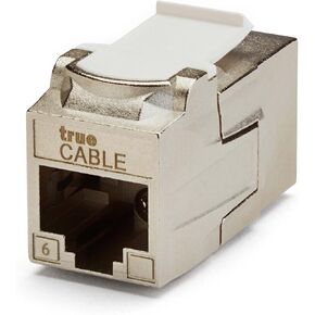 trueCABLE Shielded Cat6 Keystone Jack Coupler, PoE++ (4PPoE), UL Listed, ETL Verified, ANSI/TIA 568-2.D Cat 6 Performance Compliant, Female to Female RJ45 Couplers, 2 Pack in Saudi Arabia