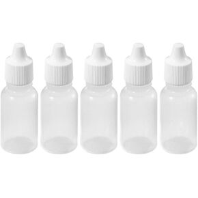 50 Pcs 15ml Empty Plastic Squeezable Dropper Bottles Dropping Bottles Eye Liquid Eye Liquid Dropper Vials Plug Can Removable the Lip Can Be Screwed On