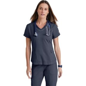 BARCO Grey's Anatomy Scrubs Impact - Harmony Scrub Top for Women, V-Neck Medical Top, Spandex Stretch Women's Scrub Top in Saudi Arabia