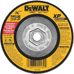DEWALT DW8807 4-1/2-Inch by 1/8-Inch by 5/8-Inch-11 XP Grinding Wheel in Saudi Arabia