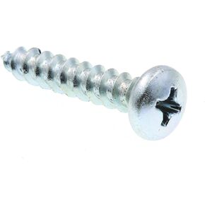 Prime-Line 9020327 Sheet Metal Screw, Self-Tapping, Pan Head Phillips, #10 X 1 in, Zinc Plated Steel, Pack of 75