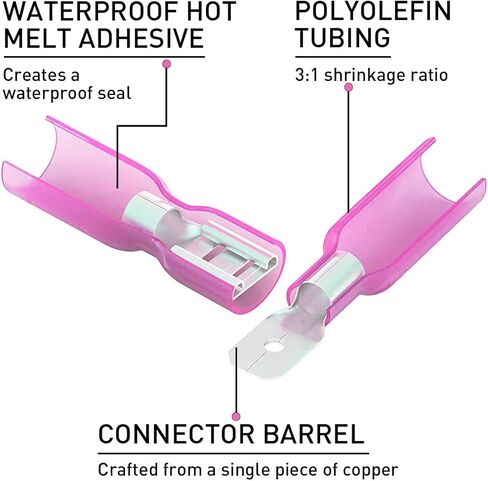 300 قطعة من الموصلات المجرفة المعزولة بالحرارة - محطات مجراف كهربائية Sopoby - موصلات سلك ذكر للإناث - عدة وصلات تجعيد للفك السريع in Kuwait