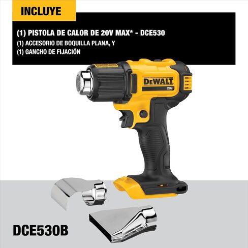 DEWALT 20V MAX Heat Gun, Cordless, Up to 990 Degrees, 42 Minutes of Run Time, LED Light, Bare Tool Only (DCE530B) in Saudi Arabia
