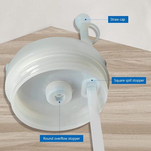 مجموعة سدادات سيليكون مقاومة للانسكاب من 6 قطع، متوافقة مع كوب ستانلي 1.0/30 و40 اونصة مع مقبض، 2 غطاء بماصة و2 مربع و2 سدادة دائرية مانعة للتسرب من السيليكون لملحقات اكواب ستانلي in Kuwait
