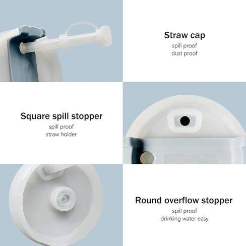 مجموعة سدادات سيليكون مقاومة للانسكاب من 6 قطع، متوافقة مع كوب ستانلي 1.0/30 و40 اونصة مع مقبض، 2 غطاء بماصة و2 مربع و2 سدادة دائرية مانعة للتسرب من السيليكون لملحقات اكواب ستانلي in Kuwait