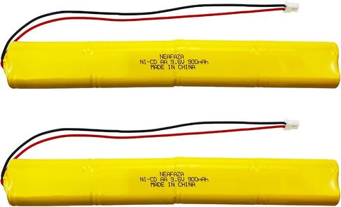 بطارية NEAFAZA BBAT0043A Ni-Cd 9.6V 900mAh لإضاءة الطوارئ متوافقة مع ELBB003 ELB-B003 ELB-B004 ELBB004 OSI OSA228 DANTONA CUSTOM-306-U BBAT0044A BAA-96 (عبوة واحدة) in Kuwait
