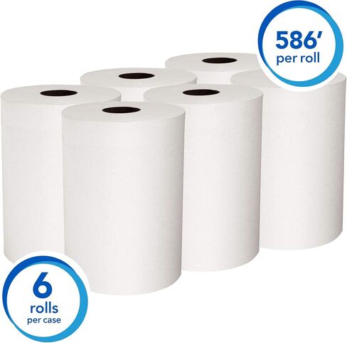 Scott Control Slimroll Hard Roll Paper Towels (12388) with Fast-Drying Absorbency Pockets, White, 6 Rolls / Case, 580' / Roll in Saudi Arabia