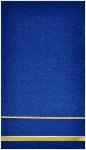 Gift Boutique 100 Gold Trim Lined Black Guest Napkins Disposable Paper Pack Elegant Dinner Hand Napkin for Bathroom Wedding Gold Foil Decorative Towel in Kuwait