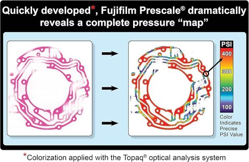 Fujifilm Prescale Super Low Pressure LLW (2LW) - رسم خرائط الضغط السطحي؛ فيلم يشير إلى الضغط؛ مستشعر اللمس - نطاق الضغط 70-350 رطل لكل بوصة مربعة؛ 1 قدم × 10.6 بوصة. القسم in Kuwait