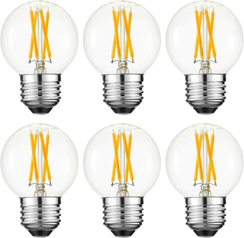 لمبة Arberlic G16.5 قابلة للتعتيم، لمبة LED 4W E26 مكافئة 40 وات e26، أبيض محايد 4000K، 400lm، CRI>85، AC120V، نمط Edison، زجاج شفاف، خالي من الوميض، حزمة من 6 in Kuwait
