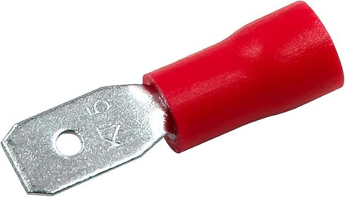 Baomain ذكر أحمر معزول سلك مجرف موصل كهربائي تجعيد محطة 22-16 AWG 4.8 x 0.5mm حزمة من 100 in Saudi Arabia