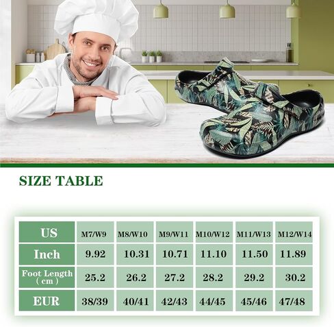 ZEENXIUYA Unisex Non Slip Work Chef Shoes Waterproof Closed Toe Kitchen Clogs Restaurante Food Service Garden Nurse Black in Saudi Arabia