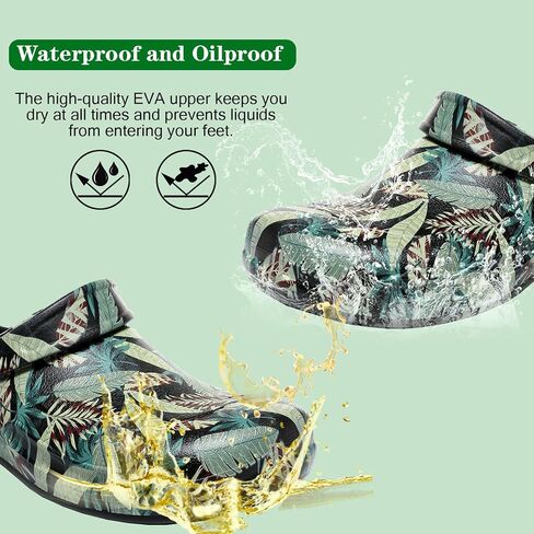 ZEENXIUYA Unisex Non Slip Work Chef Shoes Waterproof Closed Toe Kitchen Clogs Restaurante Food Service Garden Nurse Black in Saudi Arabia