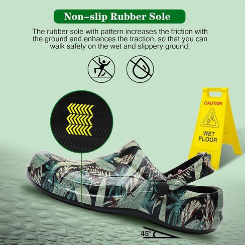 ZEENXIUYA Unisex Non Slip Work Chef Shoes Waterproof Closed Toe Kitchen Clogs Restaurante Food Service Garden Nurse Black in Saudi Arabia