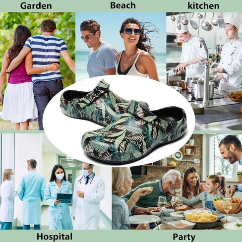 ZEENXIUYA Unisex Non Slip Work Chef Shoes Waterproof Closed Toe Kitchen Clogs Restaurante Food Service Garden Nurse Black in Saudi Arabia