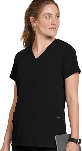 Jockey Women's Scrubs WOV-Neck Crossover Scrub Top in Saudi Arabia