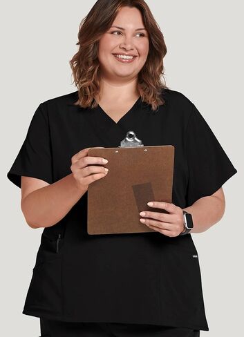 Jockey Women's Scrubs WOV-Neck Crossover Scrub Top in Saudi Arabia
