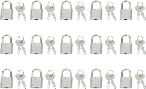 15 Pcs Mini Diary Metal Lock,Mini Padlock with Key for Suitcase Lock Schoolbag Backpack Padlock Luggage Lock Padlock,Bronze in Kuwait