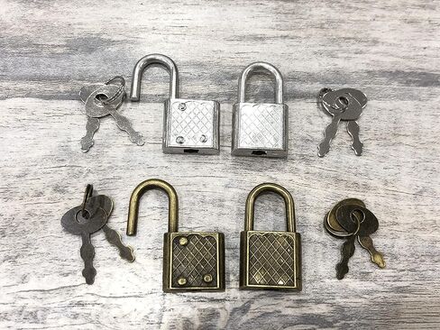 15 Pcs Mini Diary Metal Lock,Mini Padlock with Key for Suitcase Lock Schoolbag Backpack Padlock Luggage Lock Padlock,Bronze in Kuwait