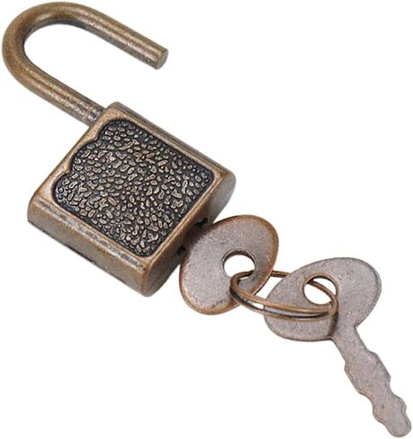 15 Pcs Mini Diary Metal Lock,Mini Padlock with Key for Suitcase Lock Schoolbag Backpack Padlock Luggage Lock Padlock,Bronze in Kuwait