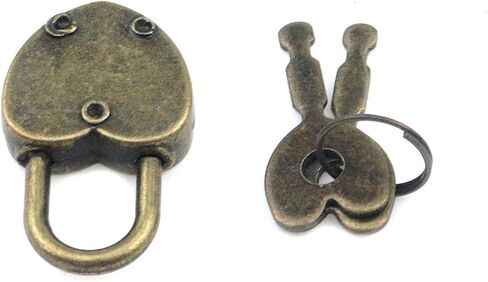 15 Pcs Mini Diary Metal Lock,Mini Padlock with Key for Suitcase Lock Schoolbag Backpack Padlock Luggage Lock Padlock,Bronze in Kuwait