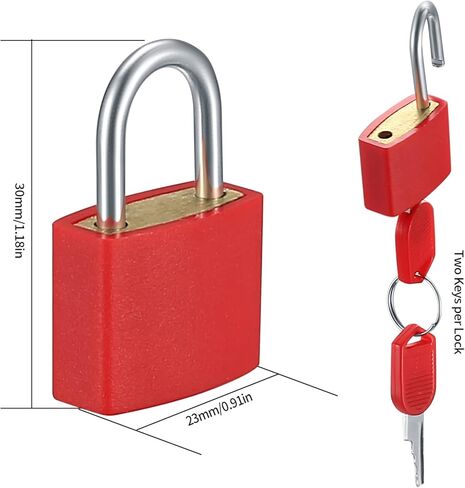 8 Pcs Suitcase Locks with Keys, Small Metal Luggage Padlocks with Keys, Mini Multicolor Keyed Padlock for School Gym Classroom Matching Game Locker, 8 Colors in Kuwait