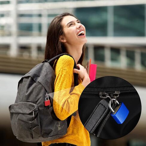 8 Pcs Suitcase Locks with Keys, Small Metal Luggage Padlocks with Keys, Mini Multicolor Keyed Padlock for School Gym Classroom Matching Game Locker, 8 Colors in Kuwait