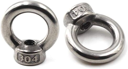 Pack of 20 M5 Lifting Eye Nut 304 Stainless Steel Ring Eye Bolts Threaded Nuts in Kuwait