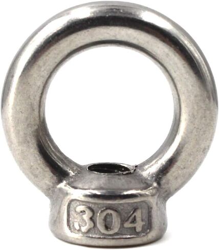 Pack of 20 M5 Lifting Eye Nut 304 Stainless Steel Ring Eye Bolts Threaded Nuts in Kuwait
