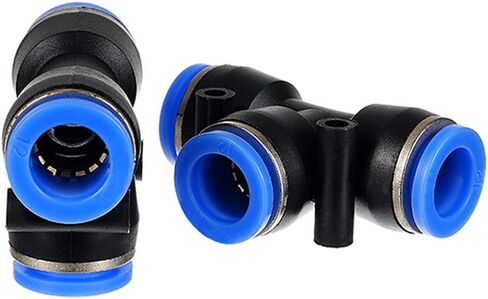 Metalwork Push to Connect Reducing Tee Union Fitting, 8mm x 6mm x 8mm OD, Air Hose Reducer T Connector Splitter (Pack of 10) in Kuwait