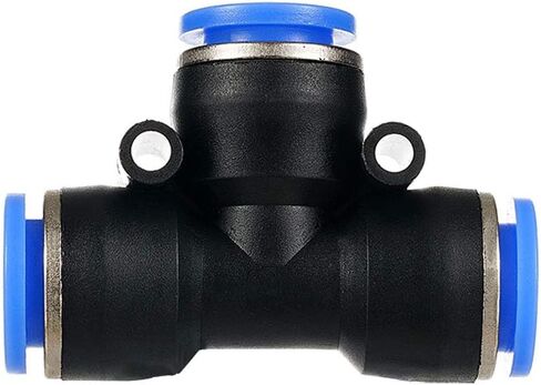 Metalwork Push to Connect Reducing Tee Union Fitting, 8mm x 6mm x 8mm OD, Air Hose Reducer T Connector Splitter (Pack of 10) in Kuwait
