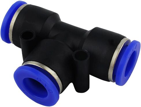 Metalwork Push to Connect Reducing Tee Union Fitting, 8mm x 6mm x 8mm OD, Air Hose Reducer T Connector Splitter (Pack of 10) in Kuwait