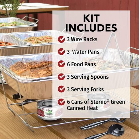 سترينو طقم اطباق بوفيه من الالومنيوم للاستعمال مرة واحدة من بارتي باك، فضي، 3 عبوات، اجمالي 24 قطعة in Kuwait