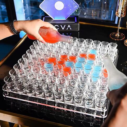 اويو مجموعة من 40 قطعة من الزجاج مع قاعدة ثقيلة، اكواب دائرية شفافة سعة 1.5 اونصة، اكواب صغيرة للفودكا والويسكي والتكيلا والاسبريسو والمشروبات الكحولية in Saudi Arabia