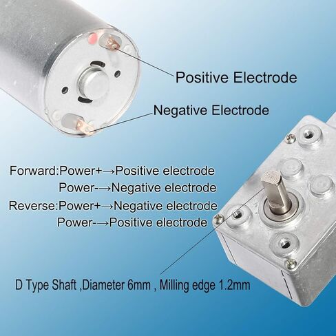 BEMONOC DC 12V 0.6RPM 6mm Shaft Low Speed High Torque Turbine Worm Gear Motor in Saudi Arabia