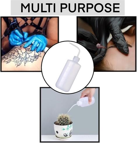 Skard4lyfeink Plastic 500ml / 16oz Squeeze Wash Bottle, Multi-Purpose. Tattooing, Microblading, Waterting tool, Lab in Saudi Arabia
