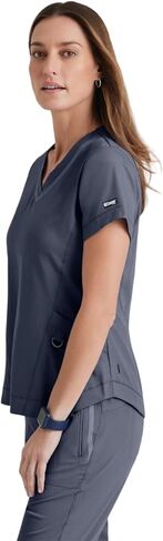 BARCO Grey's Anatomy Scrubs Impact - Harmony Scrub Top for Women, V-Neck Medical Top, Spandex Stretch Women's Scrub Top in Saudi Arabia