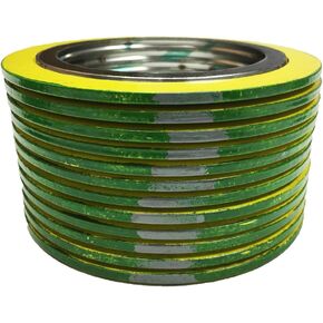 Sterling Seal 900014316GR900X12 316L Stainless Steel spiral Wound Gasket with Flexible Graphite Filler, for 14" Pipe, Pressure Class 900# (QTY: 12) , green Band with Grey Stripes (Pack of 12) in Kuwait