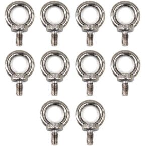 M10 Eye Bolt 304 Stainless Steel Heavy Duty Lifting Ring Bolt Screws Pack of 5