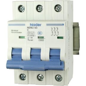 40A, 480V AC, 3 Pole, DIN Rail Mount Miniature Circuit Breaker, Trip Curve: C, UL1077 in Kuwait