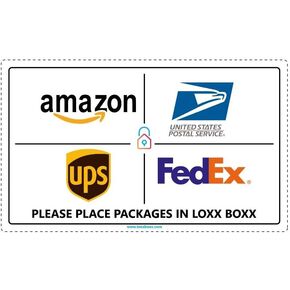 Package Delivery Sign. Loxx Boxx 10" x 6" Magnetic Sign "Please Place Packages in Loxx Boxx" UV and Weather Resistant Sign for Amazon, USPS, FedEx and UPS. in Saudi Arabia