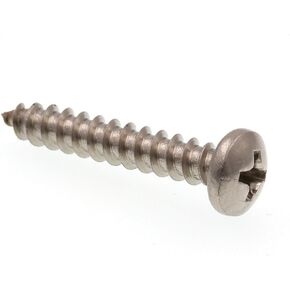Prime-Line 9019833 Sheet Metal Screw, Self-Tapping, Pan Head Phillips, #8 X 1 in, Grade 18-8 Stainless Steel, Pack of 25
