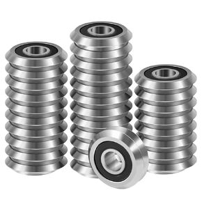 Sunluway 16 Pack RM2-2RS 3/8'' Roller Ball Bearing Double Sided Rubber Sealed V Groove Bearings Pre Lubricated,Stable Performance,Cost Effective in Saudi Arabia