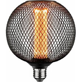 Next Glow White Metal Cage Globe led Light Bulbs G40 / G125 3.5W Equivalent 20W E26 led Bulb Base, Dimmable, Soft Warm Vintage 80 Lumen Decorative Light Bulbs for Home, Kitchen, Restaurant in Kuwait