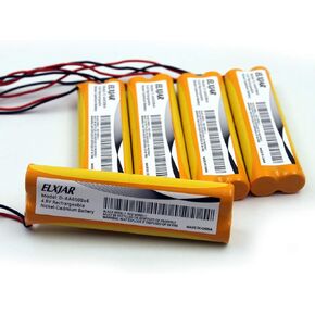 elxjar (5-Pack) 4.8V 600mAh Ni-CD Battery Pack Replacement for Unitech Dual-Lite 0120859, All Fit E1021R LITHONIA D-AA650Bx4, EJW-NI-CAD BYD D-AA650B-4 Exit Sign Emergency Light in Kuwait