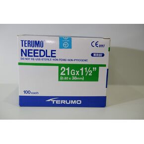 TERUMO RS 21G x 1 ½" (0.80x38mm) 100 Each/Pack in Saudi Arabia