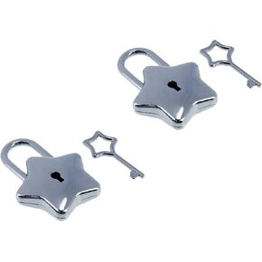 2 PCS Zinc Alloy Gold Small Square Decorative Padlock, Bling Decorative Lock with Key for Luggage Cabinet Handbag Jewelry Box in Saudi Arabia
