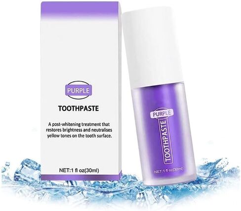 Purple Toothpaste for Teeth Whitening, Purple Toothpaste Whitening, Color Corrector Toothpaste, Purple Teeth Whitening, Teeth Whitening Booster in Kuwait