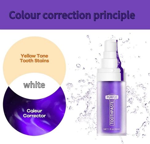 Purple Toothpaste for Teeth Whitening, Purple Toothpaste Whitening, Color Corrector Toothpaste, Purple Teeth Whitening, Teeth Whitening Booster in Kuwait