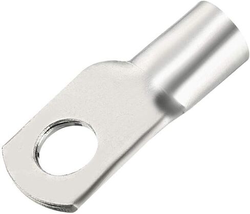 uxcell Copper Wire Lugs,10AWG SC16-6,Bolt Hole,Battery Cable Ends Eyelets Crimp Tubular Ring Terminals Connectors Silver Tone 10Pcs in Saudi Arabia